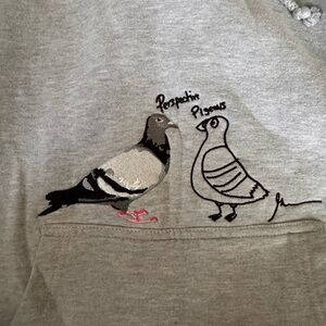Staple Gray and Black Bird Sketch Hoodie